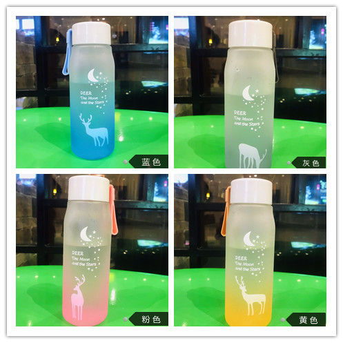 杯子男女學生韓版可愛水杯夏季防摔家用塑料杯網紅ins磨砂隨手杯